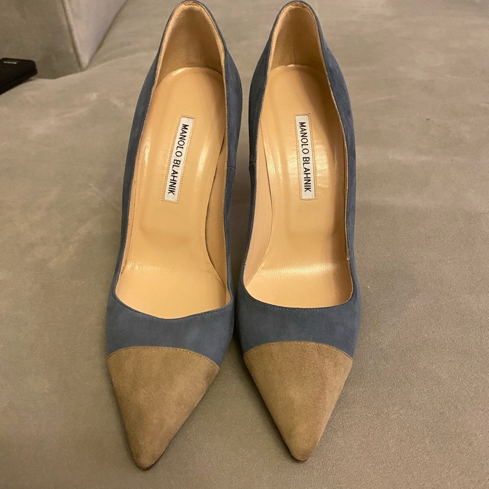 Manolo Blahnik beautiful suede heels. No box